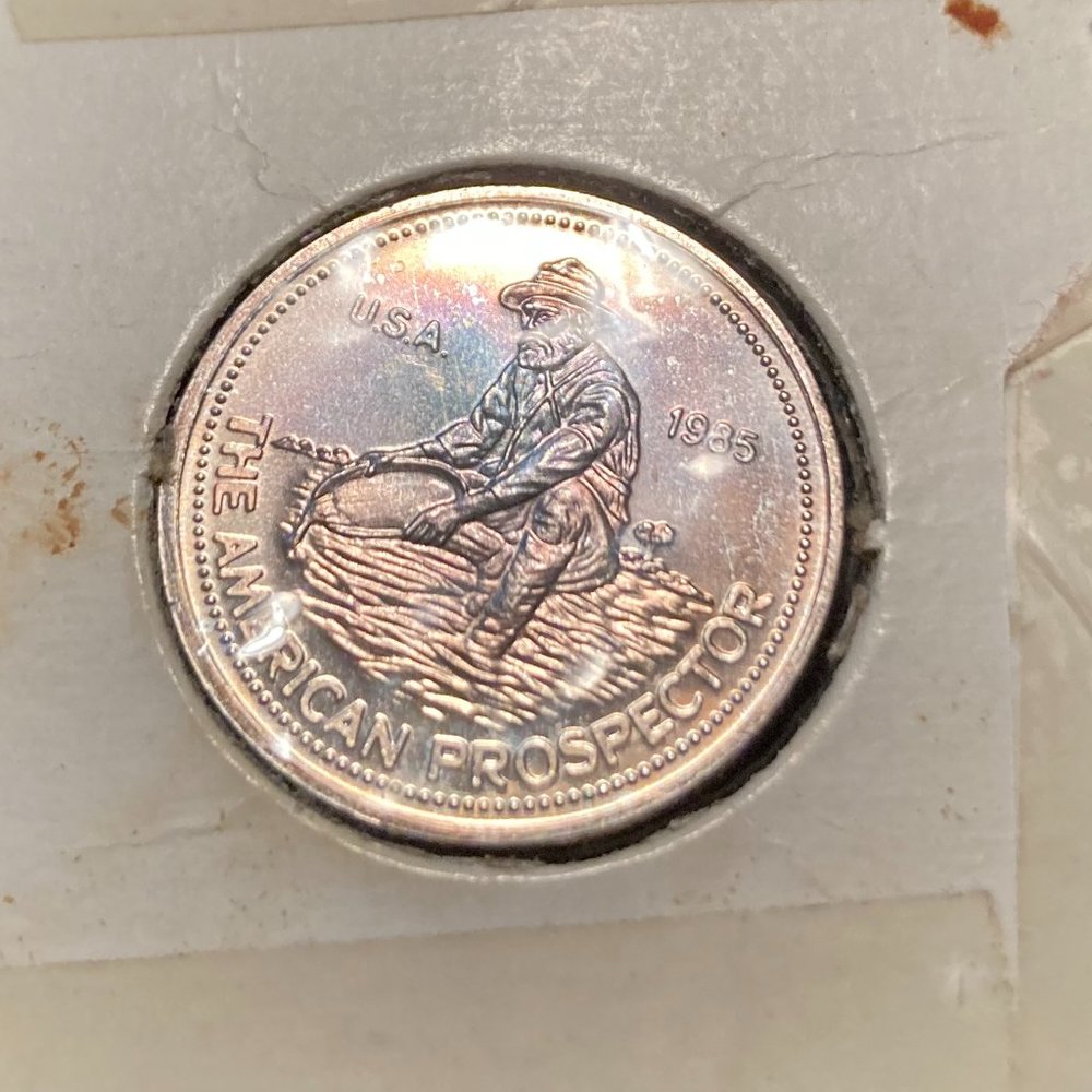 1985 The American Prospector Engelhard 1/4 Troy Ounce .999 Fine Silver - Picture 5 of 7